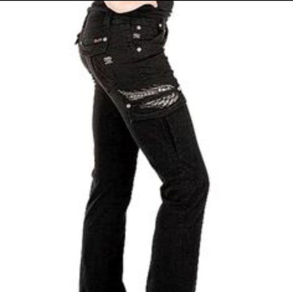 Miss Me Pants - Miss me black cargo pants